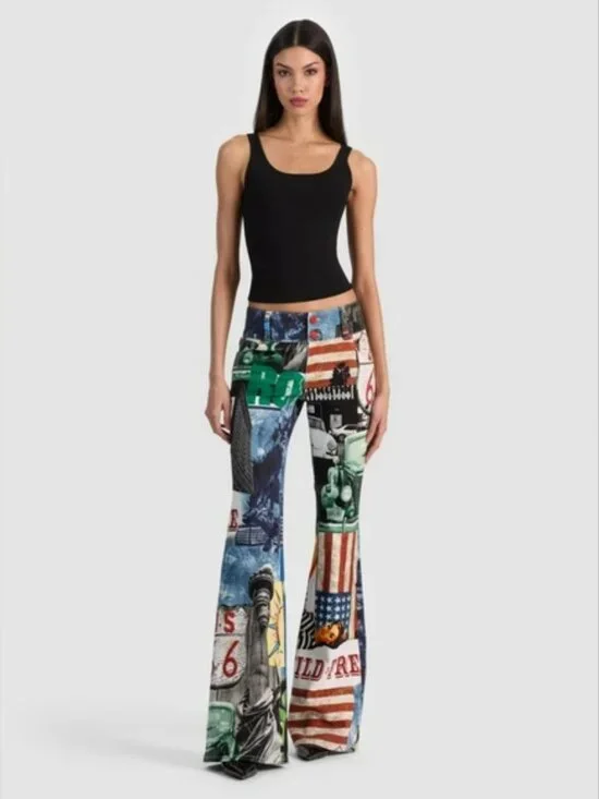 Alice + Olivia KAI LOW RISE PRINTED JEAN - Picture 2 of 15